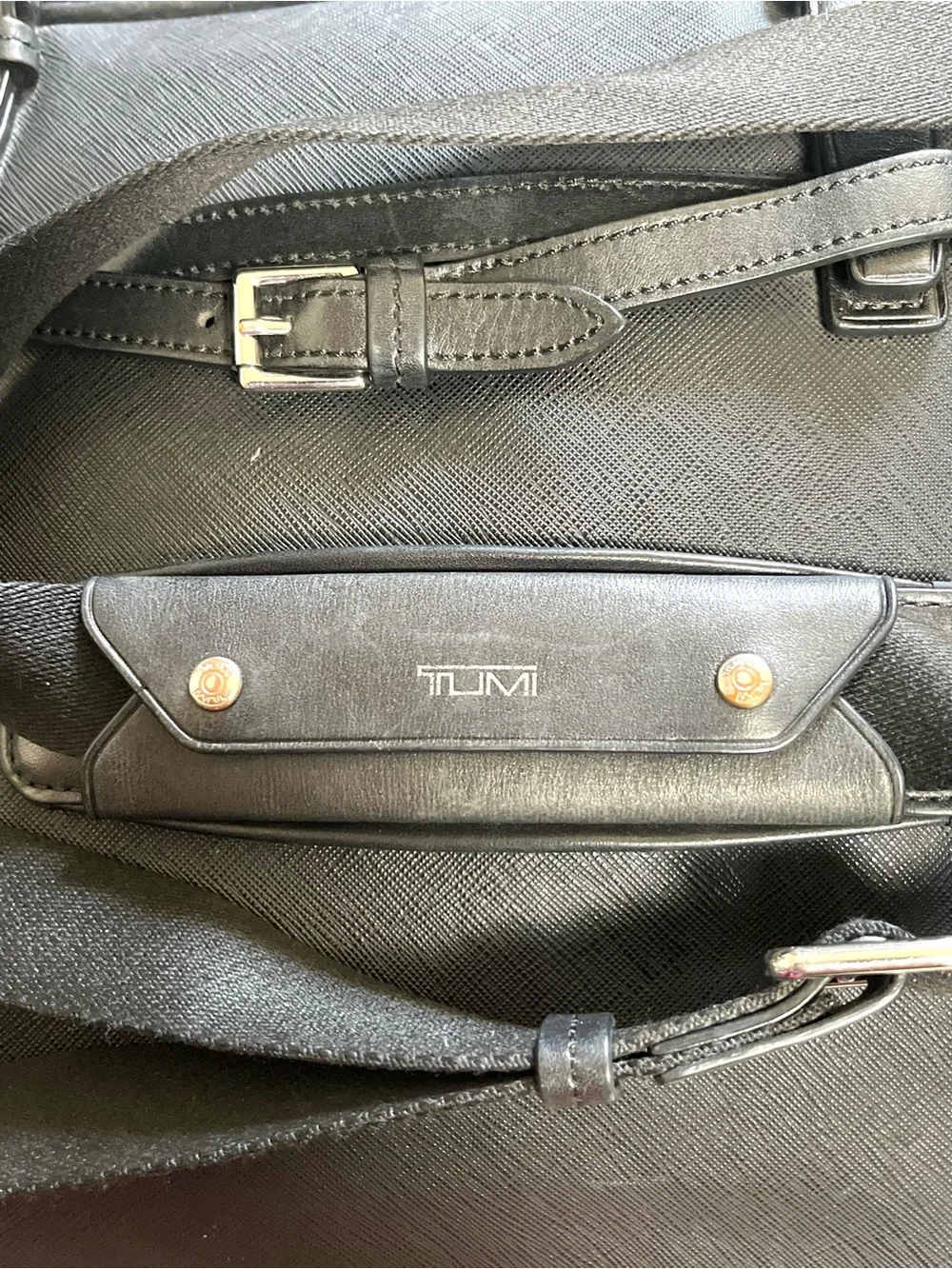 Tumi Black Leather Briefcase Bag (Read First)